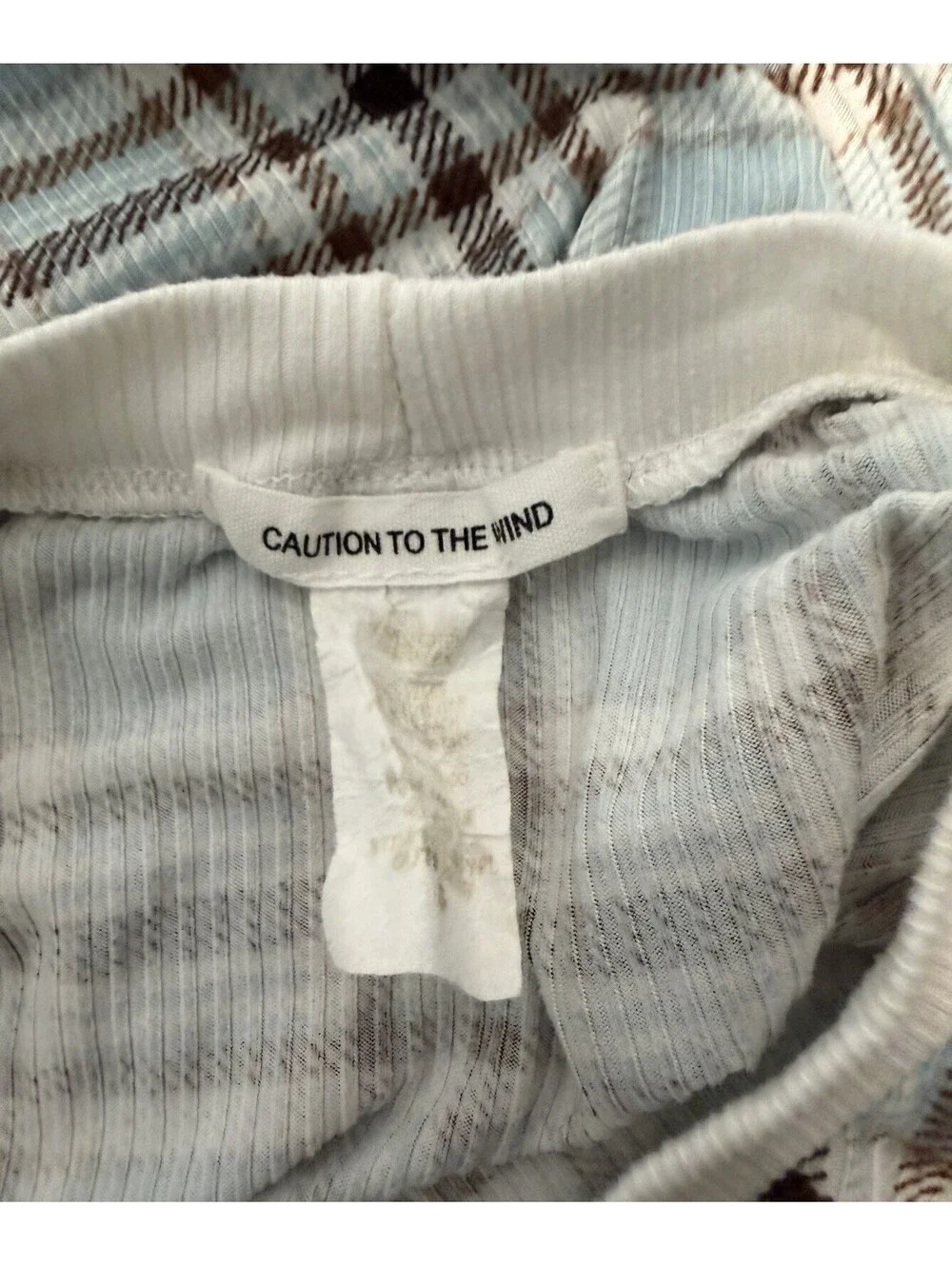 Kids Girls Caution To The Wind Blouse Size Small Plaid Multicolor